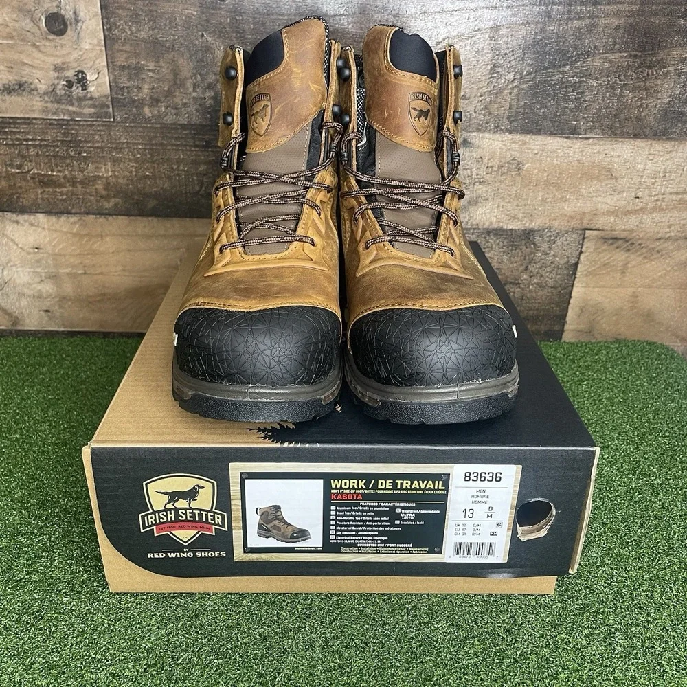 Irish Setter Men's Kasota Waterproof Side-Zip Safety Toe Work Boots Size‎ 13D